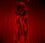  bad_id bad_pixiv_id black_eyes black_hair blood blood_on_face expressionless f_(hiyamatakao) kill_la_kill matoi_ryuuko multicolored_hair nude raining_blood red red_background short_hair solo spoilers 