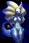  anthro anthrofied aurorus blue_eyes breasts elpatrixf female fist happy looking_at_viewer nintendo nipples nude pok&#233;mon pok&#233;morph pok&eacute;mon pussy raised_arm smile solo standing video_games 