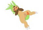  balls barefoot blush brown_eyes chespin claws crying cum cum_on_stomach cute dreiker feral fur hi_res looking_away looking_up lying male nintendo no_nipples nude on_back on_floor orgasm penis plain_background pok&#233;mon pok&eacute;mon shy solo spread_legs spreading tears toe_claws two_toes video_games white_background 