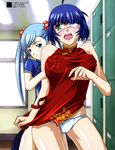  breast_grab chinadress eyepatch ikkitousen pantsu possible_duplicate ryomou_shimei shokatsuryou_koumei tagme yuri 