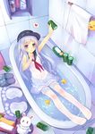  bathing hibiki_(kancolle) kantai_collection stockings tagme thighhighs tsubasa_tsubasa wet wet_clothes 