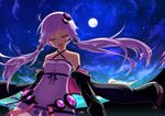  kurakumo_nue moon night purple_hair sky stars twintails vocaloid yuzuki_yukari 