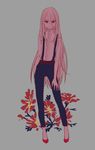  afuro_terumi androgynous flower inazuma_eleven inazuma_eleven_(series) long_hair male_focus monochrome otoko_no_ko red_eyes shino_(syllable) simple_background solo spot_color standing very_long_hair 