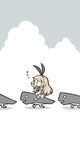  absurdres bad_id bad_pixiv_id blonde_hair blush_stickers elbow_gloves gloves highres i-class_destroyer kantai_collection kuchiku_i-kyuu long_hair open_mouth pointing riding sailor_collar shimakaze_(kantai_collection) shinkaisei-kan skirt striped striped_legwear thighhighs white_gloves yuasan |_| 