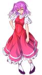  alphes_(style) closed_eyes dress full_body hand_on_hip highres open_mouth parody pink_hair sara_(touhou) shoes short_sleeves side_ponytail smile solo style_parody tachi-e touhou touhou_(pc-98) transparent_background zephid 