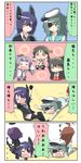  animal_ears cat_ears chibi comic commentary detached_sleeves eyepatch glasses hairband haruna_(kantai_collection) hatsuharu_(kantai_collection) headgear highres japanese_clothes kantai_collection kemonomimi_mode kirishima_(kantai_collection) kiso_(kantai_collection) kuma_(kantai_collection) long_hair microphone multiple_girls nontraditional_miko puchimasu! purple_hair school_uniform serafuku short_hair tantrum tatsuta_(kantai_collection) tenryuu_(kantai_collection) translated yada_yada yuureidoushi_(yuurei6214) 