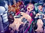  ahegao breasts bukkake butcha-u censored chronos_(lilith-soft) claire_(chronos) cum cum_in_mouth cum_in_pussy cum_on_ass cum_on_body cum_on_breasts cum_on_clothes cum_on_hair cum_on_lower_body cum_on_upper_body dark_skin ejaculation eroquis facial fucked_silly group_sex hyouryuu_kangoku_chronos large_breasts lilith-soft orgy purple_hair silvia_(chronos) soiree_(chronos) 