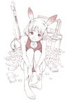  barefoot crown loan_knight money monochrome one-piece_swimsuit sitting_on_floor sketch solo swimsuit sword traditional_media treasure weapon yoshitomi_akihito 