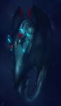  blue_eyes digital_media_(artwork) dragon feral horn mollish seadragon_(disambiguation) underwater water 