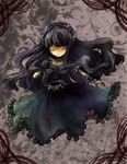  alice_(yuu-gi-ou) black_hair dress gothic_lolita hair_ribbon lolita_fashion long_hair mizuto_(laku) ribbon solo yuu-gi-ou yuu-gi-ou_gx 
