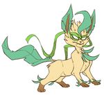  fusion gen_4_pokemon kill_la_kill leafeon no_humans no_pupils pokemon pokemon_(creature) sanageyama_uzu solo 