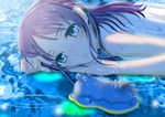  blue_eyes blue_hair h.i.t_(59-18-45) hiradaira_chisaki long_hair lying nagi_no_asukara on_stomach sea_slug solo 