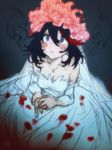  colored dress hair_ornament kill_la_kill matoi_ryuuko tamae_(jungetsu_fukou) wedding_dress 