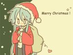  christmas heart izumi_konata lowres lucky_star mashima merry_christmas mole mole_under_eye sack santa_costume solo 