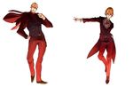  blonde_hair brown_hair fabulous formal glasses hanamura_yousuke hei_jin manly multiple_boys persona persona_4 tatsumi_kanji 