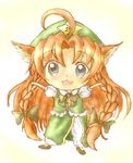  :3 ahoge amanojaku animal_ears bad_id bad_pixiv_id blue_eyes braid cat_ears cat_tail chibi fang hat hong_meiling kemonomimi_mode long_hair orange_hair solo tail touhou twin_braids 