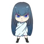  blue_eyes chibi cloak kill_la_kill kiryuuin_satsuki long_hair solo uri_(uryu002) 