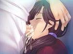  censored cum cum_in_mouth ejaculation eyes_closed fellatio irrumatio ishii_akira miel_(company) oral twintails 