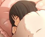  blush brown_hair closed_eyes kiiroi_tamago sleeping solo 