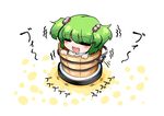  bucket closed_eyes driving green_hair hair_bobbles hair_ornament in_bucket in_container japanese_clothes kashuu_(b-q) kimono kisume open_mouth riding roomba smile solo touhou twintails wooden_bucket yukata 