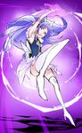  bad_id bad_twitter_id cure_fortune earrings enouchi_ai hair_ornament happinesscharge_precure! hikawa_iona jewelry long_hair magical_girl ponytail precure purple_eyes purple_hair purple_skirt skirt solo white_legwear 