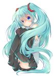  aqua_eyes aqua_hair hatsune_miku kazato_fuuchi leg_hug long_hair sitting solo twintails vocaloid 