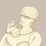  bayonetta bayonetta_(character) bra fujiwaru glasses monochrome short_hair underwear 