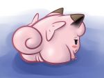  blush butt clefairy female ghostlewds looking_at_viewer nintendo pok&eacute;mon pok&eacute;mon_(species) pussy solo video_games water wet 