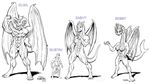  anthro bessy breasts dragon equine erect_nipples female gustav_(here_there_be_dragons) hair horn horse karno long_hair male mammal monochrome muscles muscular_female nipples nude olga pussy size_difference wings zashy 