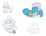  erection male mudkip nintendo open_mouth penis pok&#233;mon pok&eacute;mon redras_shoru sketch smile solo tongue video_games water 