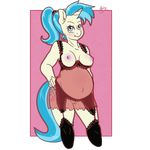  allie_way_(mlp) alpha_channel anthro anthrofied arnachy blue_eyes blue_hair blush breasts clothing cutie_mark equine female friendship_is_magic fur hair horn horse legwear lingerie looking_at_viewer mammal my_little_pony plain_background pony pregnant pussy smile solo stockings tan_fur translucent transparent_background unicorn 