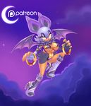  anthro bat big_breasts breasts cleavage clothed clothing erect_nipples female flying mammal night nintendo nipples noibat outside pok&#233;mon rouge_the_bat sega sif sky solo sonic_(series) video_games wings 