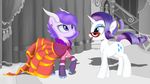  blue_eyes crystal_clarity cutie_mark equine female friendship_is_magic fur hair hi_res horn horse hybrid kas92 kilala97 kirin mammal my_little_pony original_character pony purple_hair rarity_(mlp) reptile scalie unicorn white_fur 