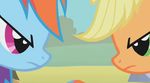  applejack_(mlp) blush dtkraus equine female friendship_is_magic horse laugh licking mammal my_little_pony pegasus pony rainbow_dash_(mlp) suggestive tongue wings 