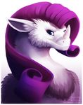  female friendship_is_magic furred_dragon horn ius-iuris looking_at_viewer my_little_pony rarity_(mlp) reptile scalie solo 