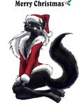  anthro canine christmas female hi_res holidays looking_at_viewer mammal mascara mistletoe pose santa spaceweasel2306 wolf 
