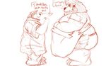  belly_overhang canine clothing feline galvinwolf lion male mammal midriff obese overweight tight_clothing torn_clothing 