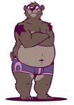  bulge hyenahyena male mammal overweight solo topless underwear 