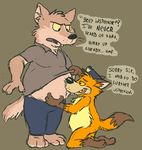  camcartoonfanatic canine chubby fondling fox grope male mammal midriff nuzzle overweight police size_difference undressing 