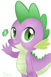  dragon friendship_is_magic gem green_eyes hi_res male my_little_pony signature solo spike_(mlp) steffy-beff 