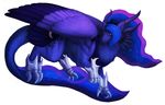  dragon feral friendship_is_magic furred_dragon ius-iuris my_little_pony princess_luna_(mlp) solo tiara 