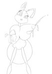  banjo-kazooie bee big_breasts breasts female honey_b huge_breasts insect lactating lips looking_at_viewer monochrome solo 