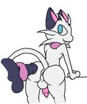  anthro anus balls barbs bestiality cyanzangoose feline feline_penis feral gay human interspecies male mammal meowth nintendo oral penis pink_penis plain_background pok&#233;mon pok&eacute;mon presenting video_games white_background 