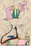  antler antlers comic covering cutie_mark dialog discord_(mlp) draconequus duo english_text equine fangs female fluttershy_(mlp) friendship_is_magic fur grievousfan hair horn horse long_hair male mammal my_little_pony pegasus pink_hair pony socks text towel wings yellow_fur 