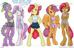  absurd_res ambris anthro anthrofied apple_bloom_(mlp) babs_seed_(mlp) brown_fur clothing cutie_mark_crusaders_(mlp) dragon dress equine female friendship_is_magic fur green_eyes hair height_chart hi_res horn horse looking_at_viewer male mammal my_little_pony older orange_eyes orange_fur pegasus pink_hair pony purple_eyes purple_hair red_hair scootaloo_(mlp) shirt shorts spike_(mlp) sweetie_belle_(mlp) tank_top two_tone_hair unicorn white_fur wings yellow_fur 