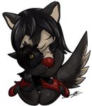  anthro bigger_version_at_the_source canine chibi clothing cute doll female fox low_res mammal plushie sammacha smile solo the_sake_ninja wolf 