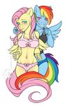  anthro anthrofied blush clothed clothing duo equine female fluttershy_(mlp) friendship_is_magic grin mammal midriff my_little_pony pegasus plain_background rainbow_dash_(mlp) skimpy smile transparent_background wings yazoo-jenova 
