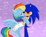  blue_fur blush couple crossover duo equine eyes_closed female feral friendship_is_magic fur hair hedgehog hi_res horse interspecies kissing leylahshan love mammal multi-colored_hair my_little_pony pegasus pony rainbow_dash_(mlp) rainbow_hair sega shipping sonic_(series) sonic_the_hedgehog spread_wings wings 