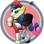  bonbon_(mlp) clothing equine female feral friendship_is_magic grin hair hat horse m_bison mammal my_little_pony pony shinekolt solo standing street_fighter two_tone_hair video_games 