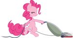  absurd_res alpha_channel cutie_mark equine eyes_closed female feral friendship_is_magic fur hair happy hi_res horse mammal my_little_pony pink_fur pink_hair pinkie_pie_(mlp) plain_background pony quanno3 smile solo transparent_background vacuum_cleaner vector 